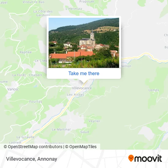 Villevocance map