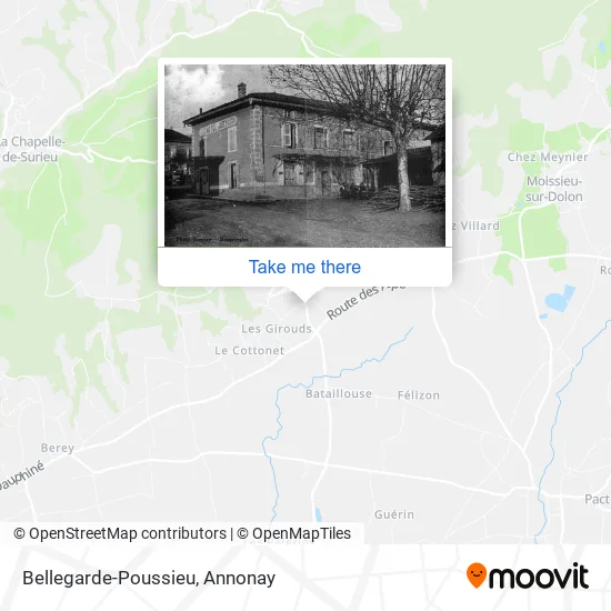 Bellegarde-Poussieu map