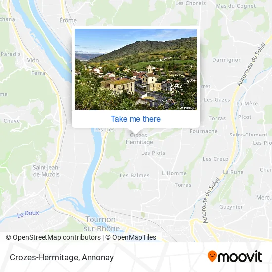Crozes-Hermitage map