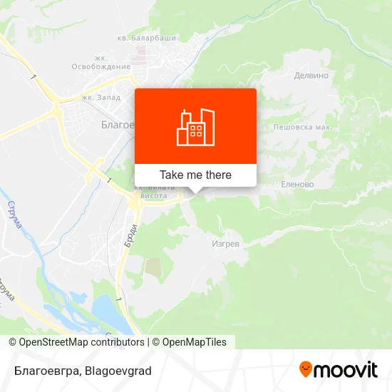 Благоевгра map