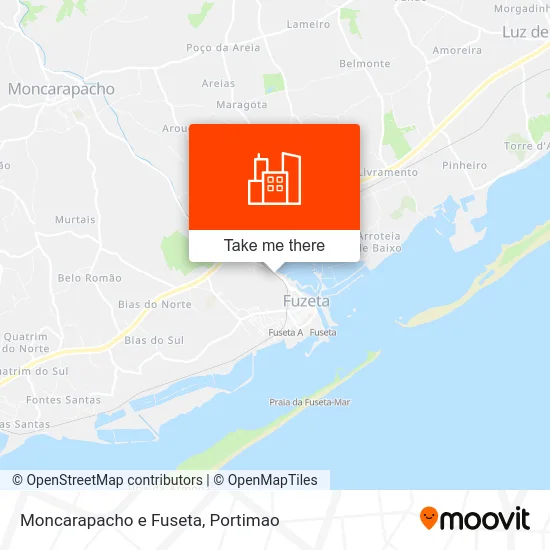 Moncarapacho e Fuseta map