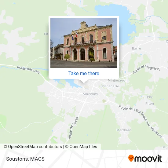 Soustons map