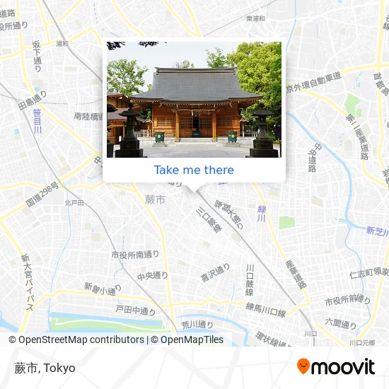 蕨市 map