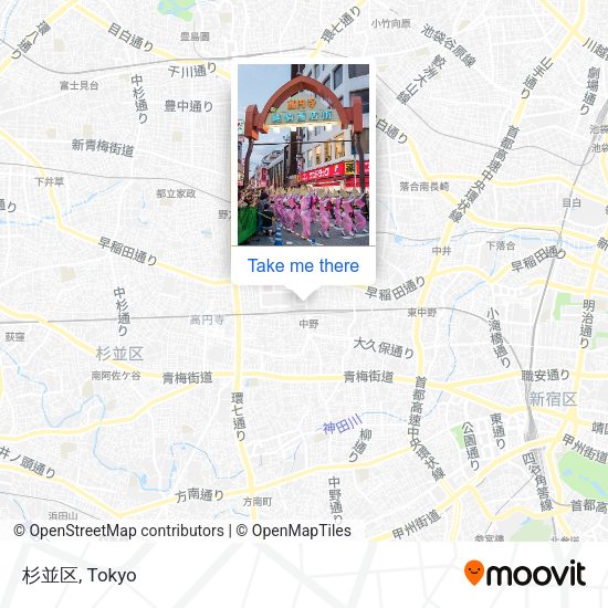 杉並区 map