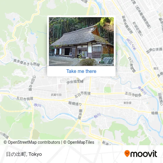 日の出町 map