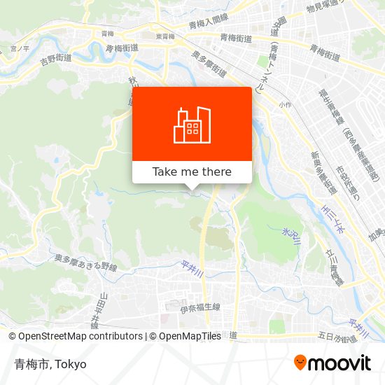 青梅市 map