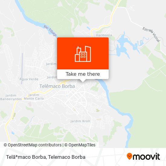 Telãªmaco Borba map