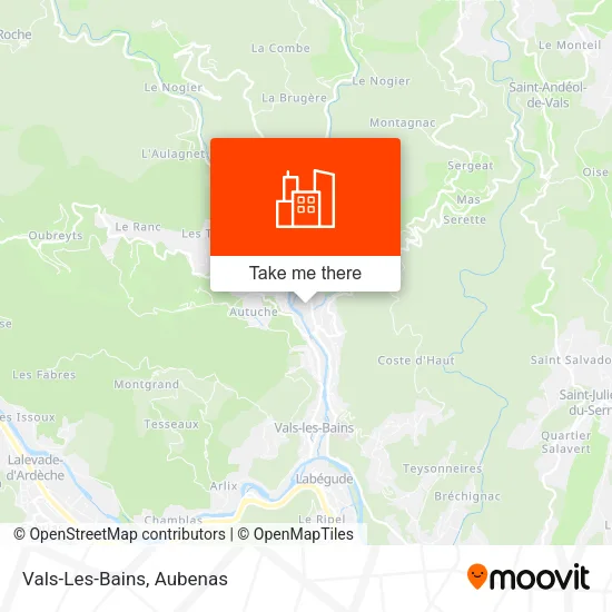 Vals-Les-Bains map