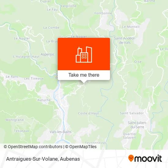 Antraigues-Sur-Volane map