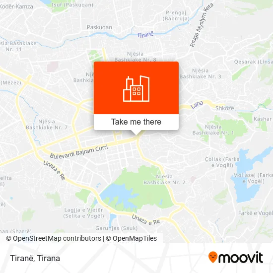 Tiranë map