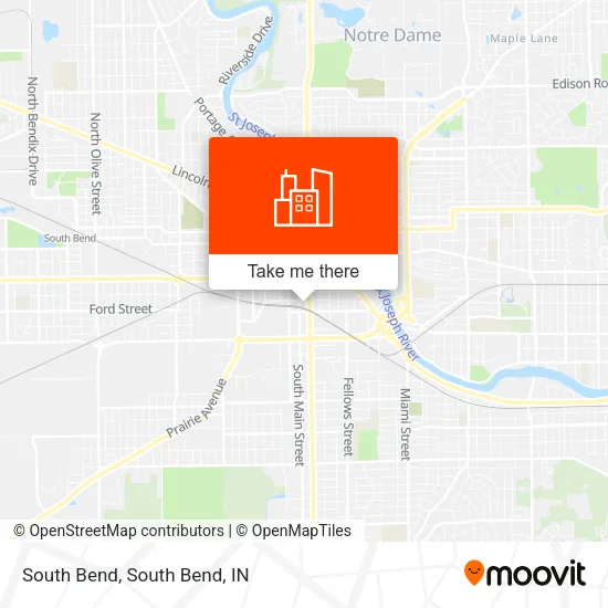 South Bend map
