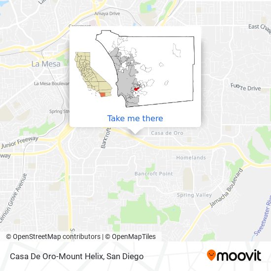 Casa De Oro-Mount Helix map