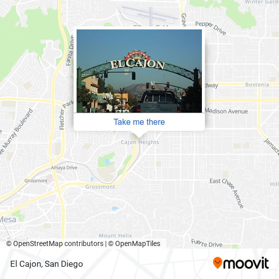 El Cajon map