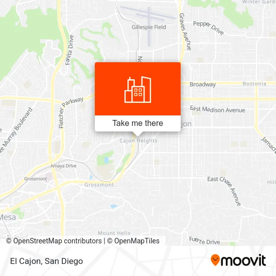 El Cajon map