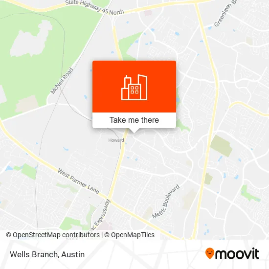 Wells Branch map
