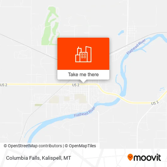 Columbia Falls map