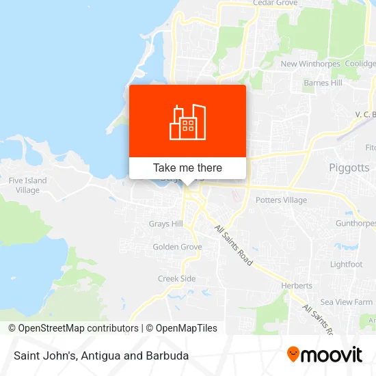 Saint John's map