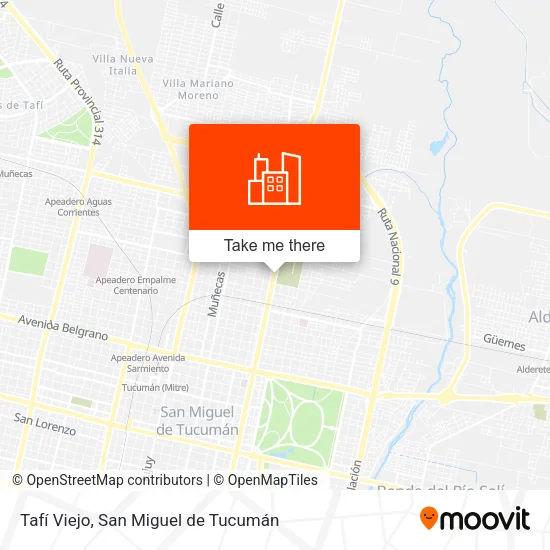 Mapa de Tafí Viejo