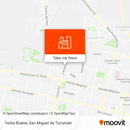 Yerba Buena map