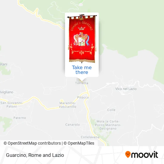 Guarcino map