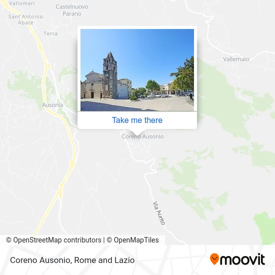 Coreno Ausonio map