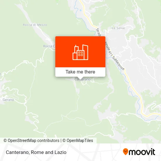 Canterano map