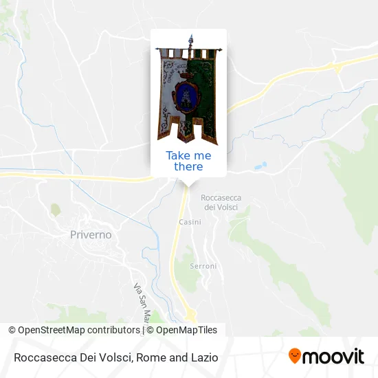 Roccasecca Dei Volsci map
