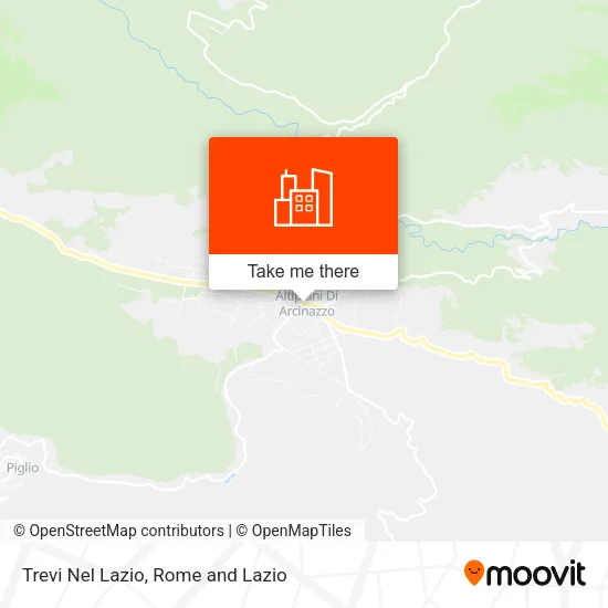 Trevi Nel Lazio map