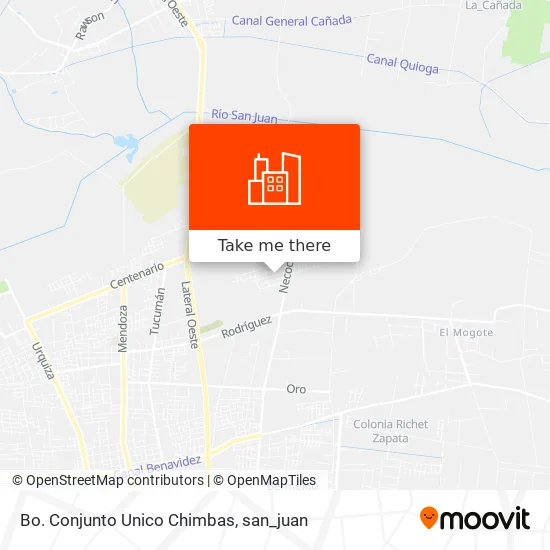 Bo. Conjunto Unico Chimbas map