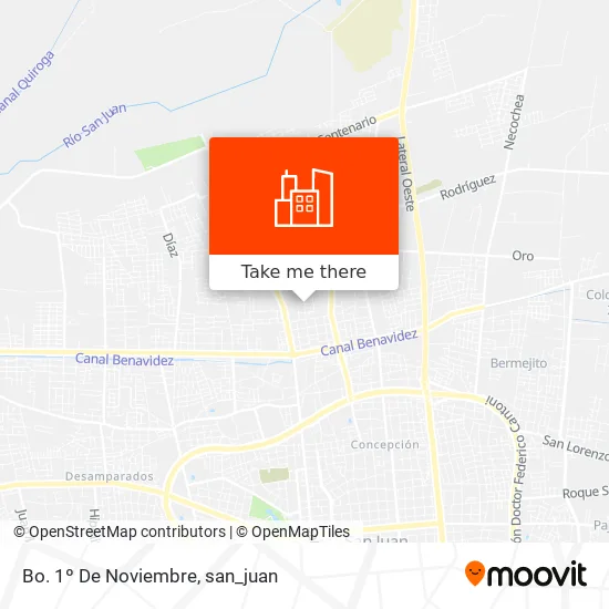 Bo. 1º  De Noviembre map