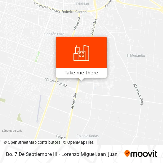 Bo. 7 De Septiembre III - Lorenzo Miguel map