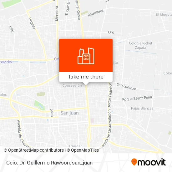 Ccio. Dr. Guillermo Rawson map