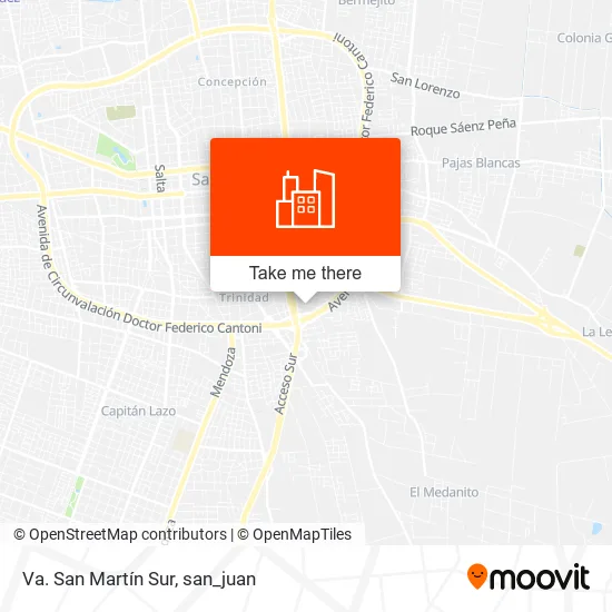 Va. San Martín Sur map