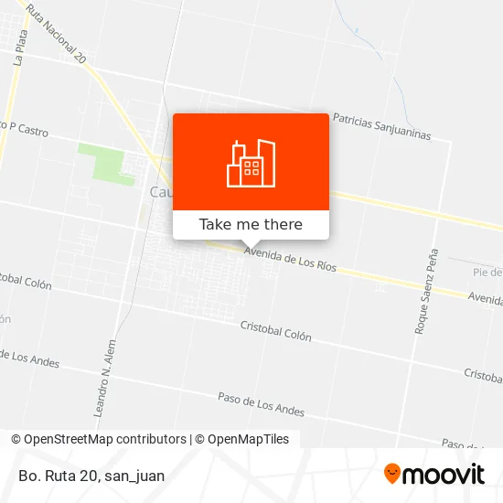 Bo. Ruta 20 map