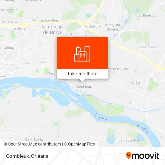 Combleux map