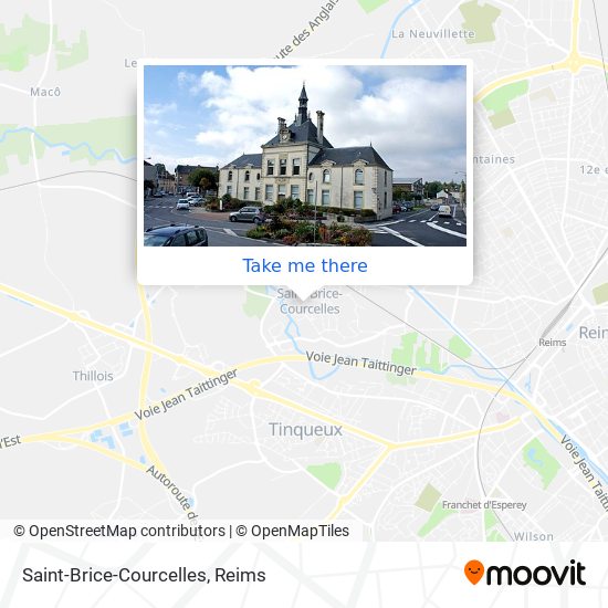 Mapa Saint-Brice-Courcelles