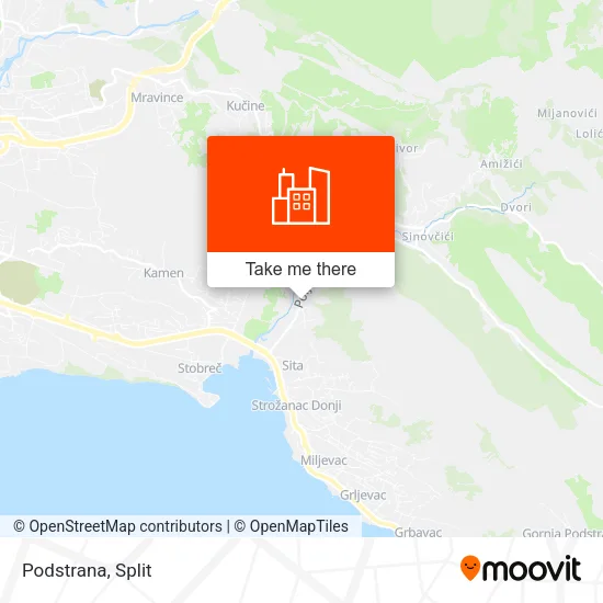 Podstrana map