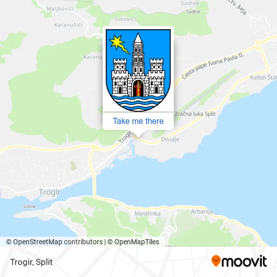 Trogir map