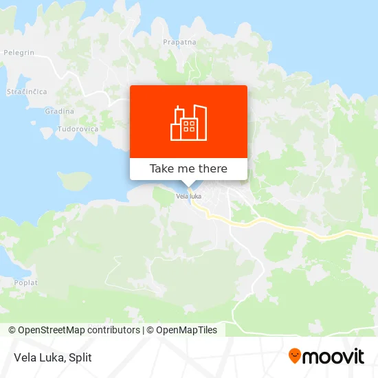 Vela Luka map