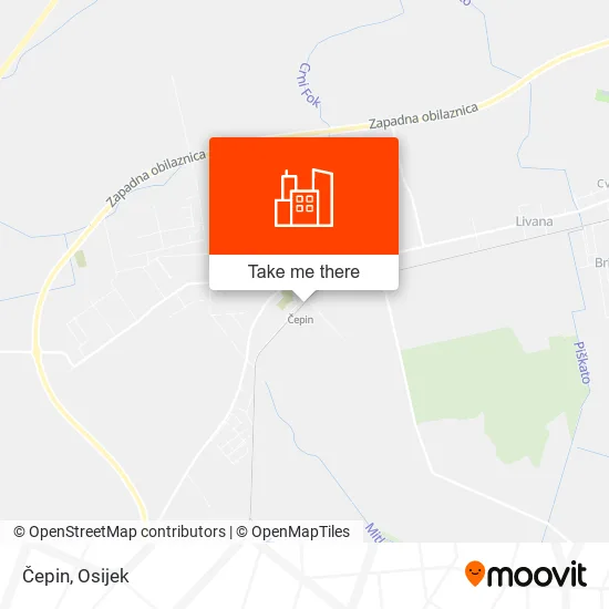 Čepin map