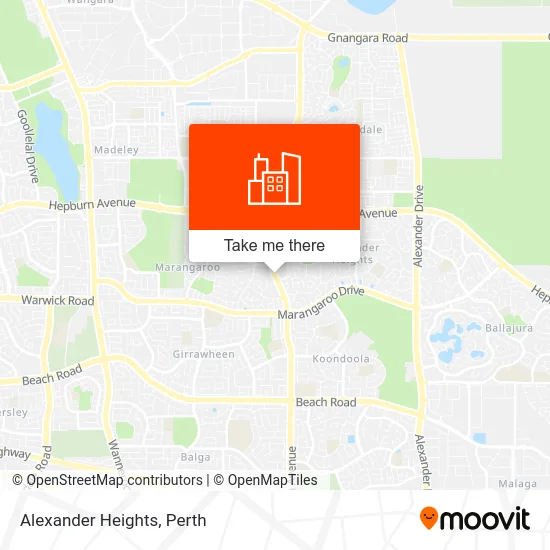 Mapa Alexander Heights