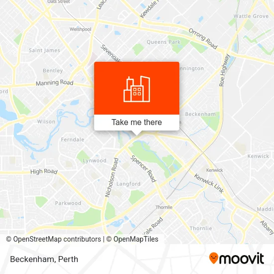 Beckenham map