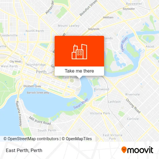 Mapa East Perth