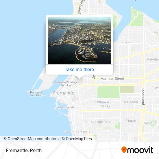 Mapa Fremantle