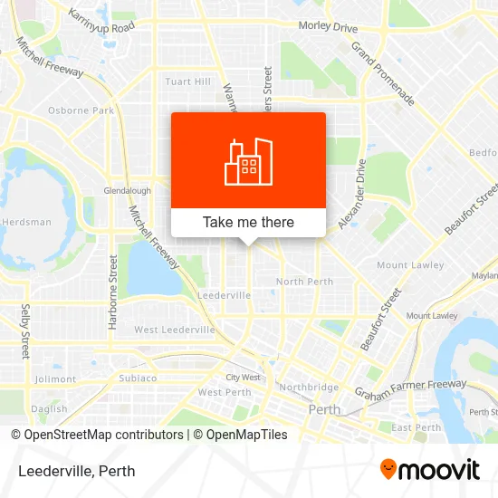 Mapa Leederville