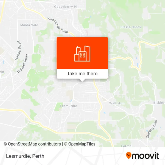 Lesmurdie map