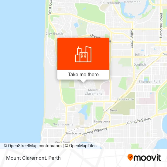 Mount Claremont map