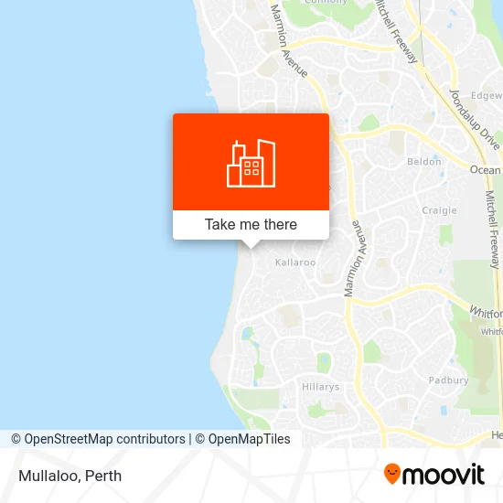 Mapa Mullaloo