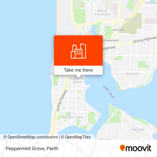 Peppermint Grove map