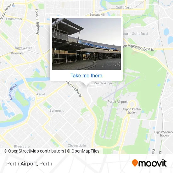 Perth Airport map